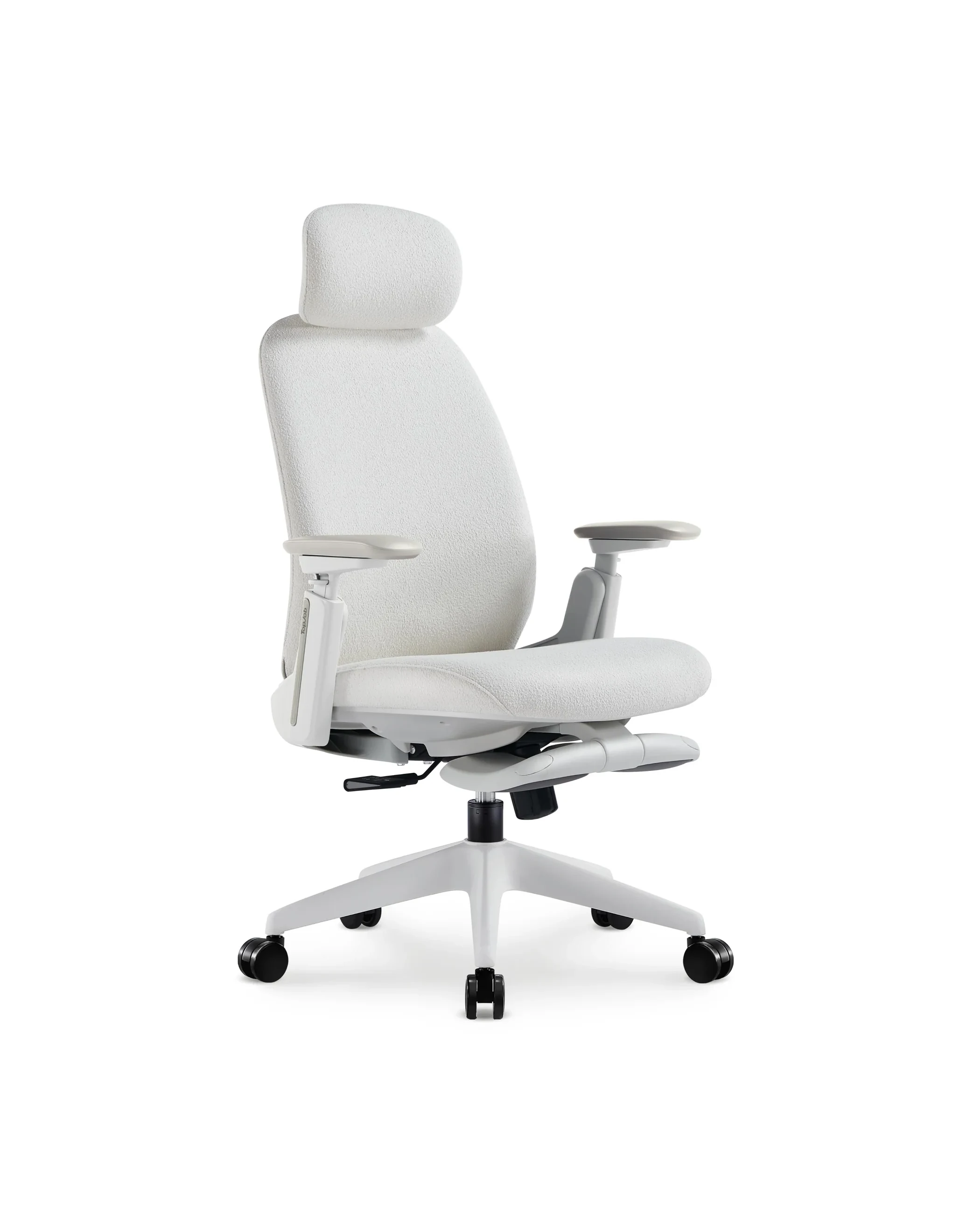 TopJob Napa Ergonomic Chair in white upholstery